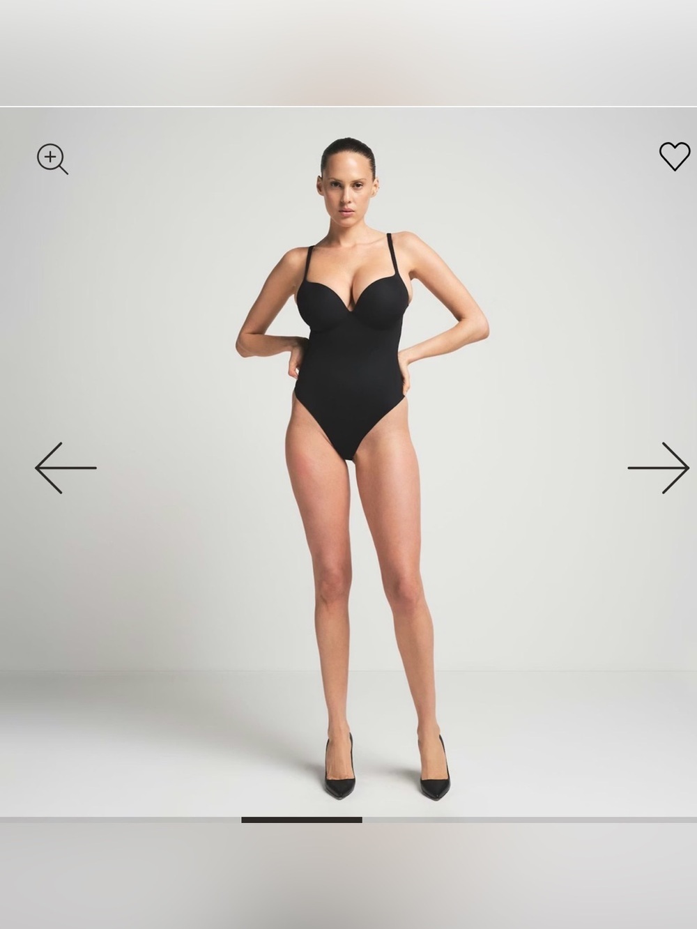 SKIMS Ultimate Body Thong Bodysuit Onyx Black Size M  NWT Sculpting Shapewear